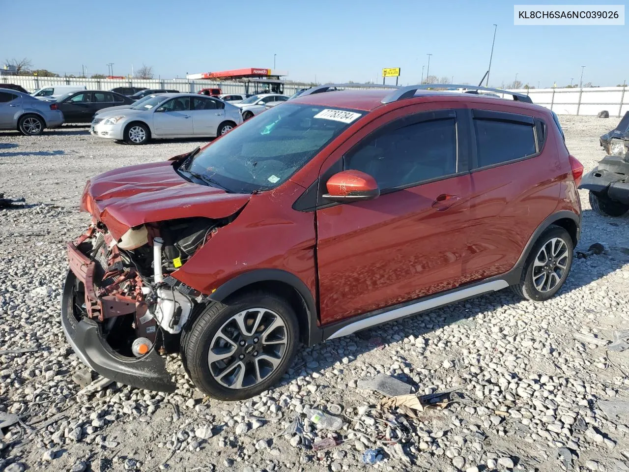 2022 Chevrolet Spark Activ VIN: KL8CH6SA6NC039026 Lot: 77783784