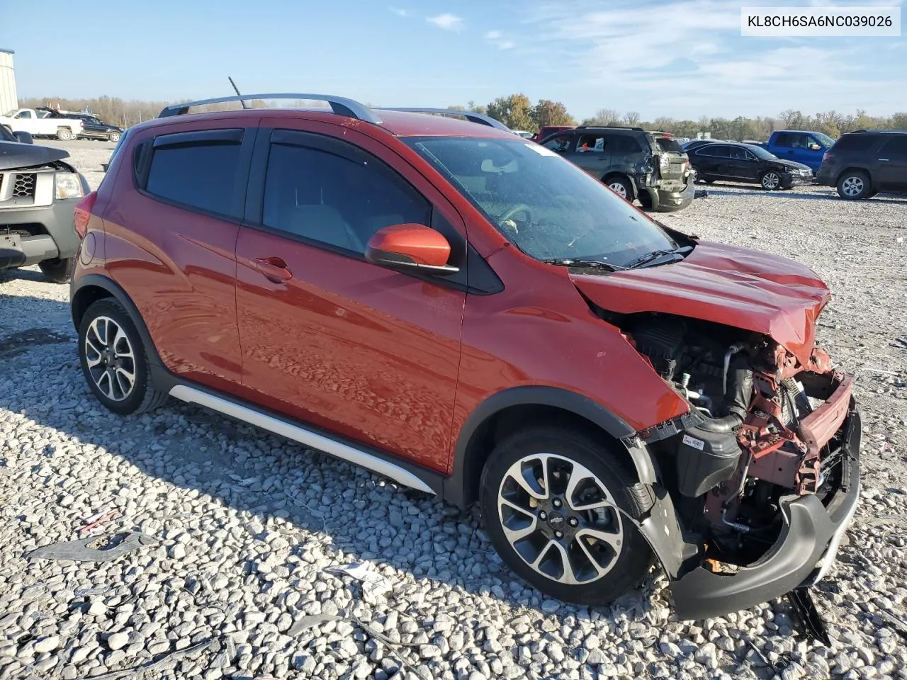 2022 Chevrolet Spark Activ VIN: KL8CH6SA6NC039026 Lot: 77783784