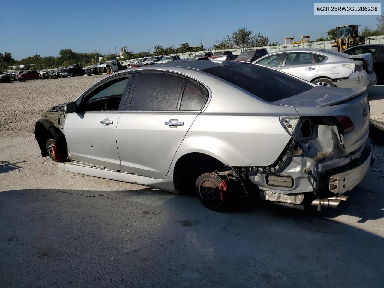 2016 Chevrolet Ss VIN: 6G3F25RW3GL206238 Lot: 74718364