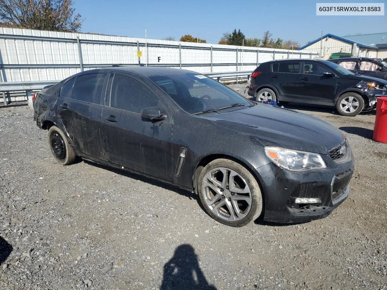 2016 Chevrolet Ss VIN: 6G3F15RWXGL218583 Lot: 77441114