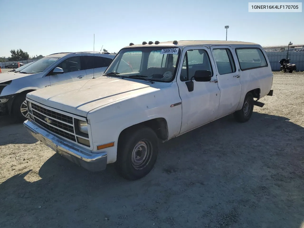 1990 Chevrolet Suburban R1500 VIN: 1GNER16K4LF170705 Lot: 75886154