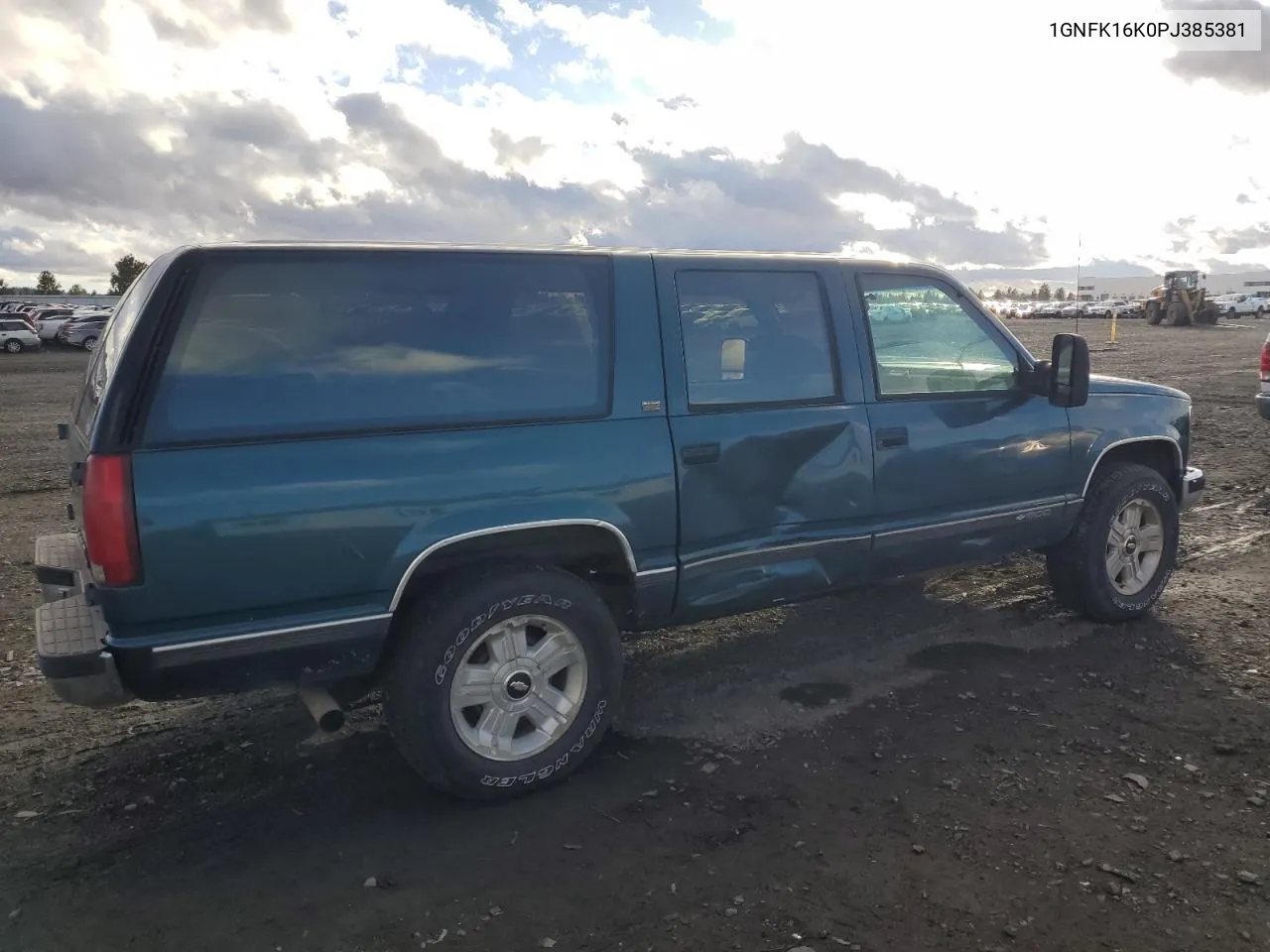 1993 Chevrolet Suburban K1500 VIN: 1GNFK16K0PJ385381 Lot: 76809754