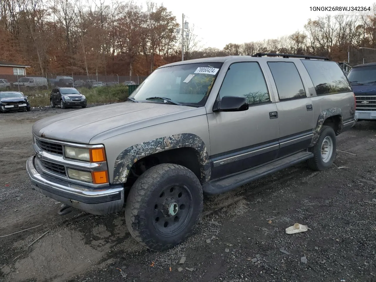 1998 Chevrolet Suburban K2500 VIN: 1GNGK26R8WJ342364 Lot: 78850424