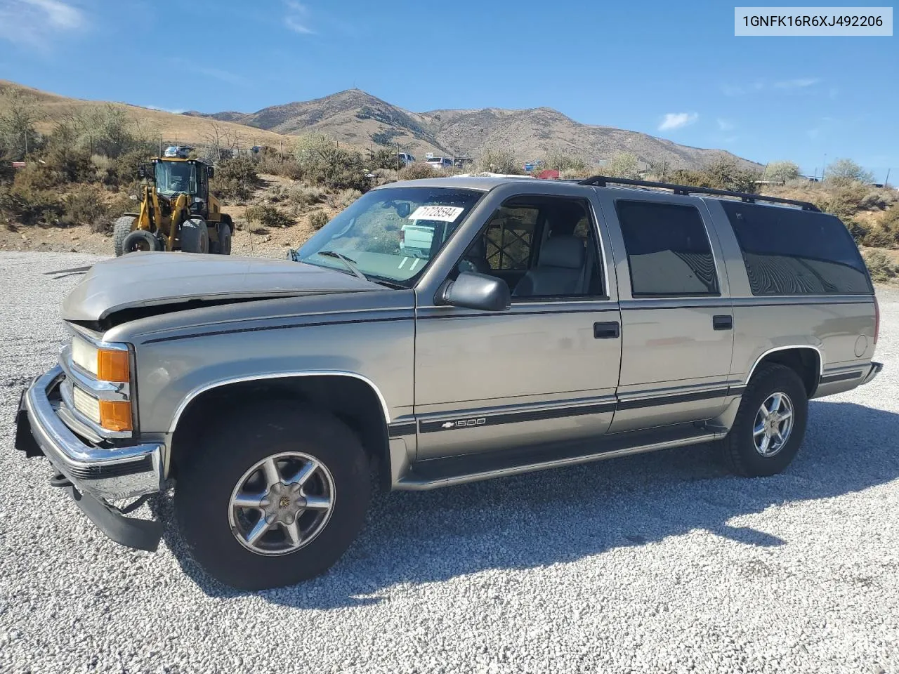 1999 Chevrolet Suburban K1500 VIN: 1GNFK16R6XJ492206 Lot: 71728594