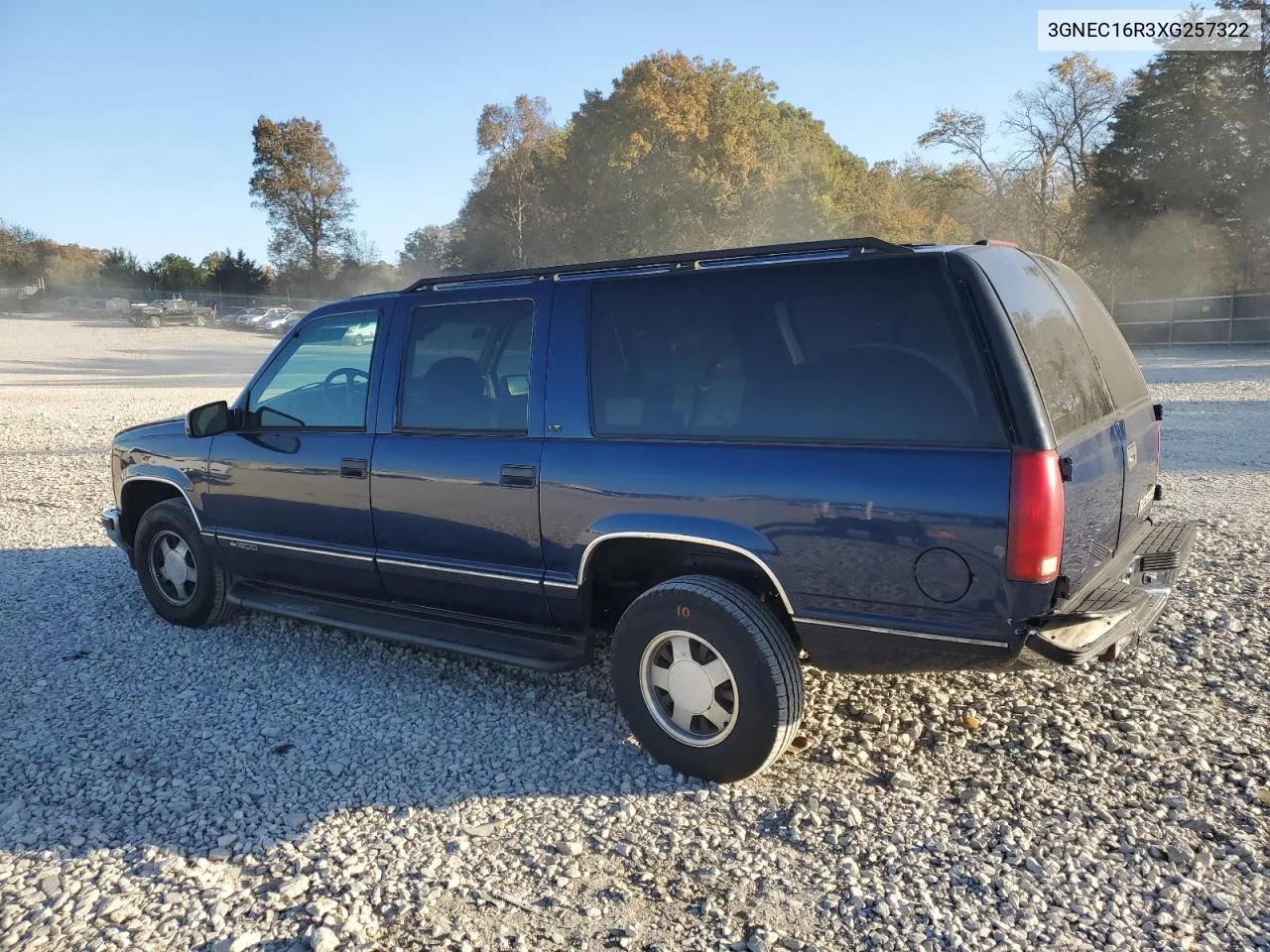 1999 Chevrolet Suburban C1500 VIN: 3GNEC16R3XG257322 Lot: 77601224