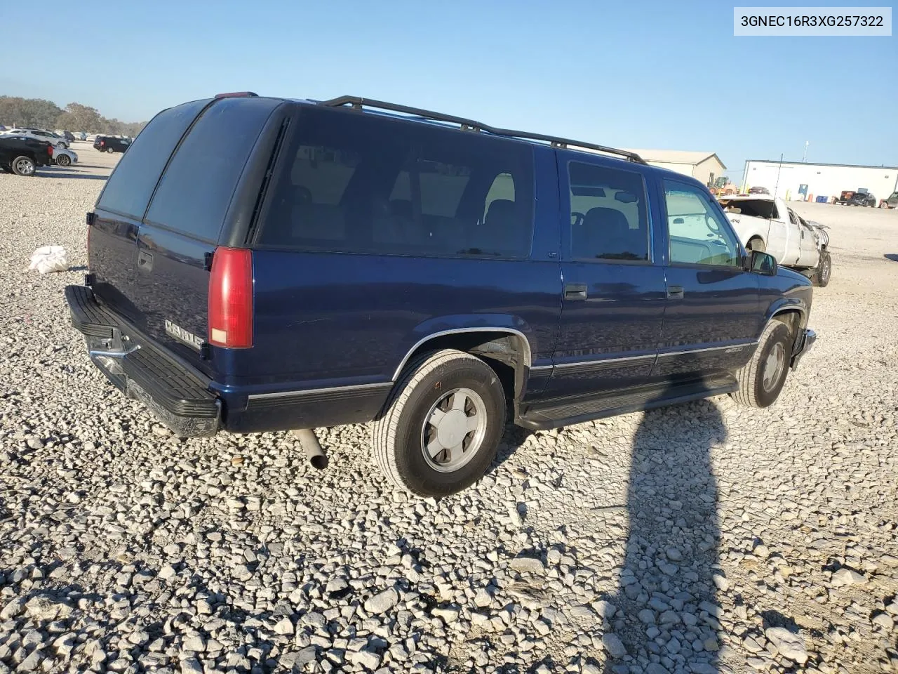 1999 Chevrolet Suburban C1500 VIN: 3GNEC16R3XG257322 Lot: 77601224