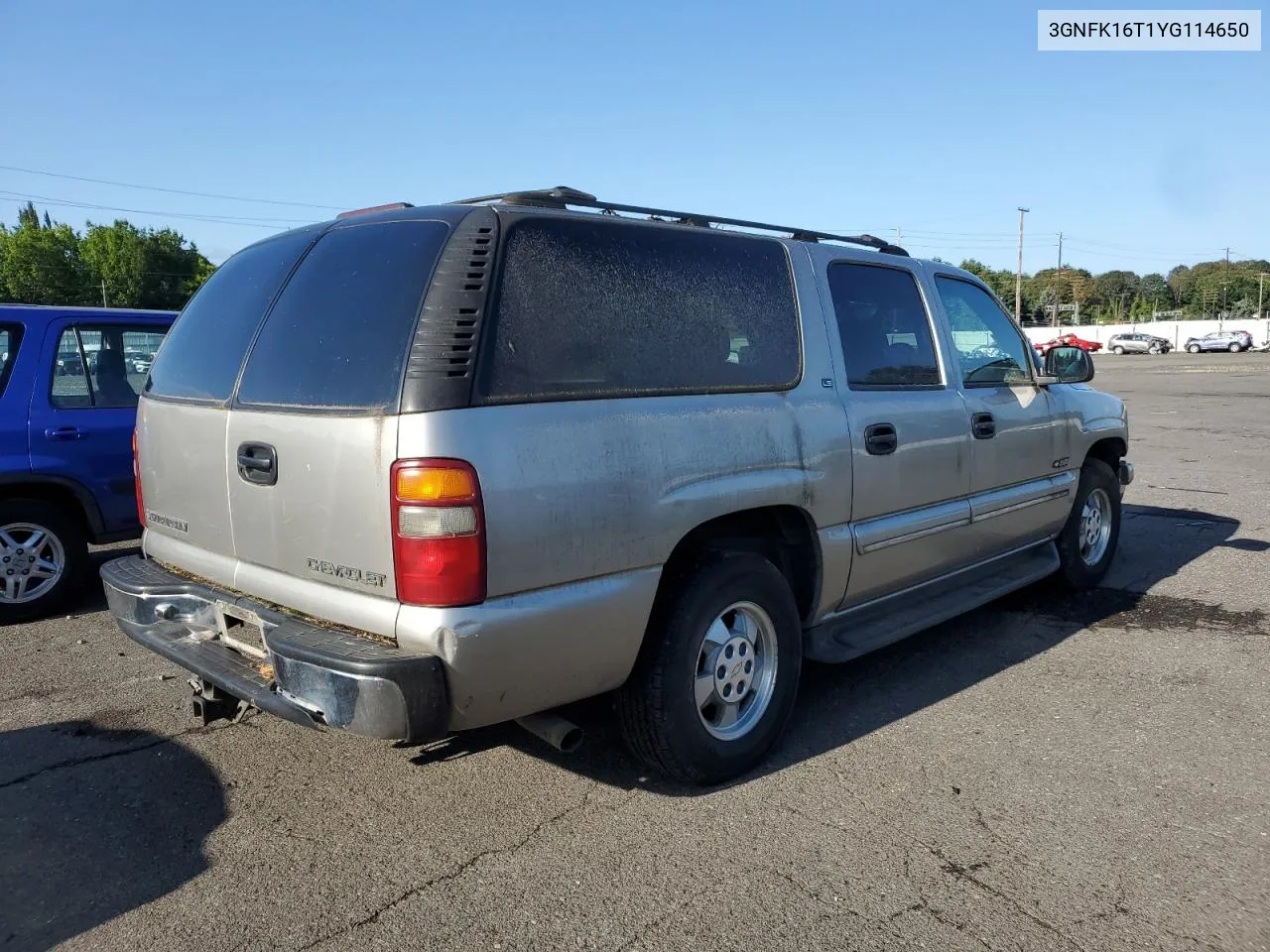 2000 Chevrolet Suburban K1500 VIN: 3GNFK16T1YG114650 Lot: 68945614