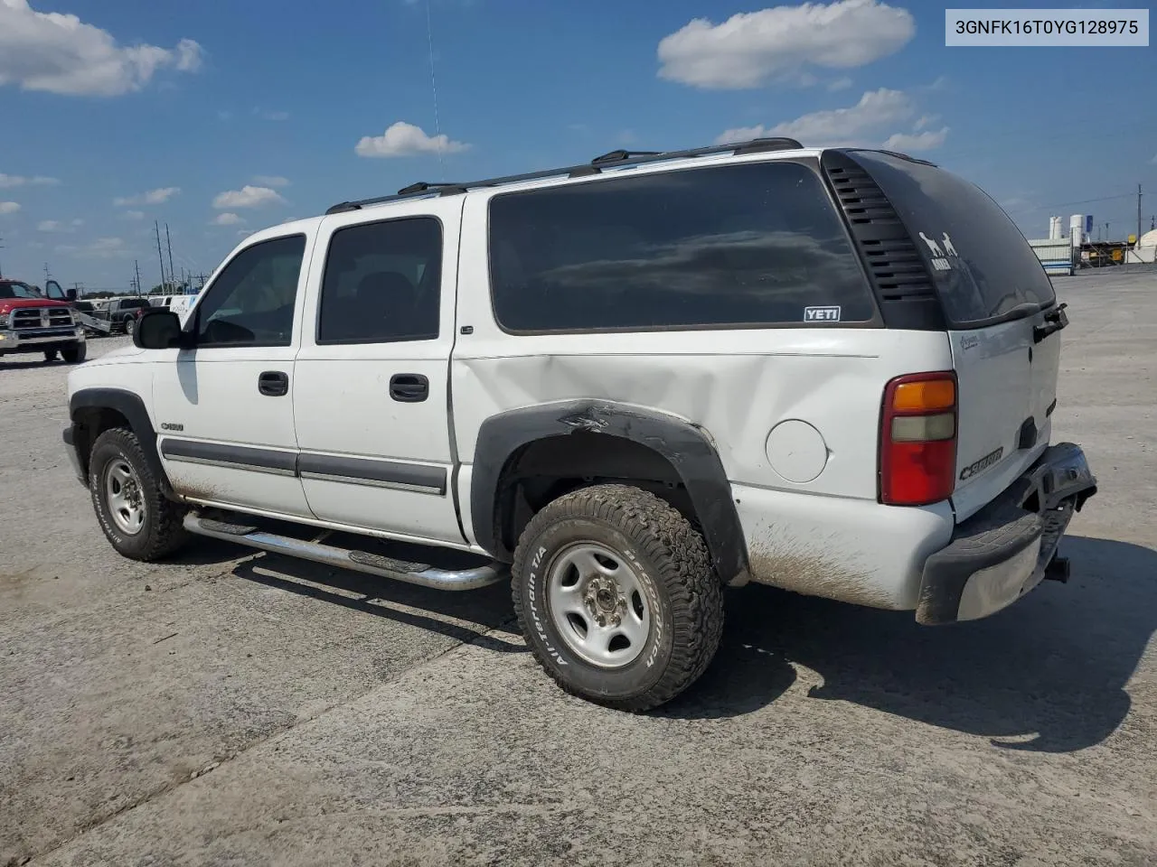 2000 Chevrolet Suburban K1500 VIN: 3GNFK16T0YG128975 Lot: 72245934