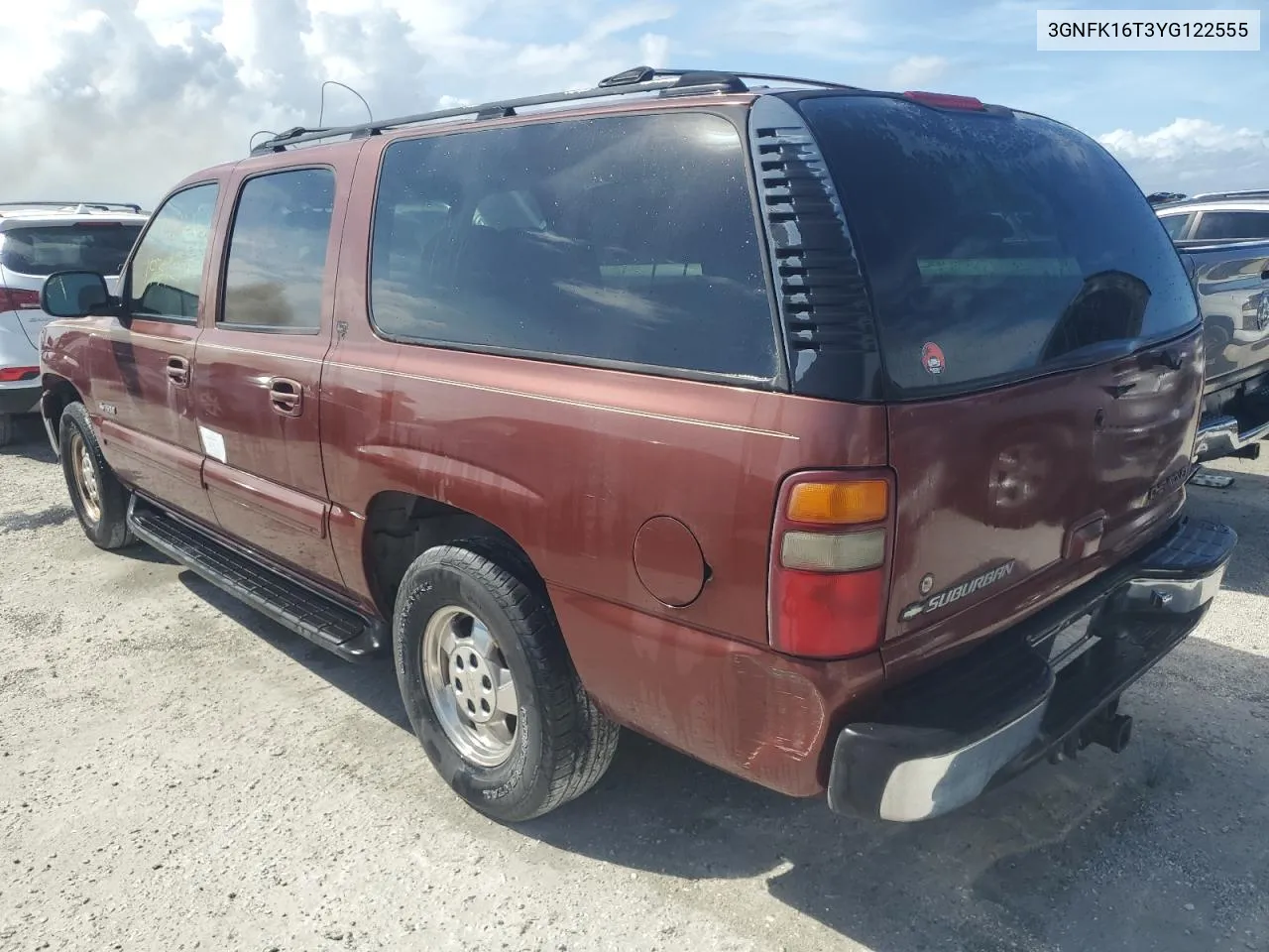 2000 Chevrolet Suburban K1500 VIN: 3GNFK16T3YG122555 Lot: 76624964