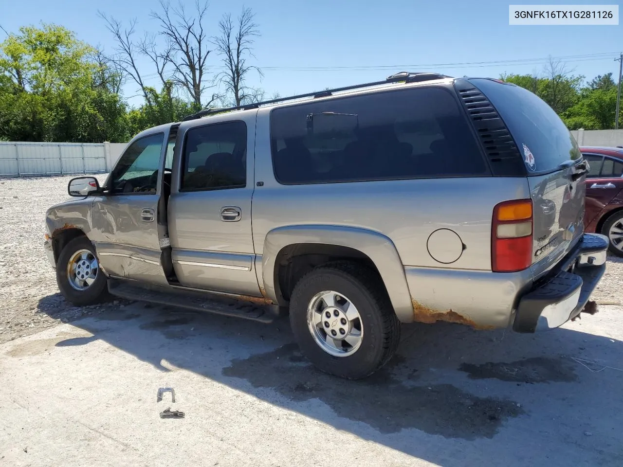 2001 Chevrolet Suburban K1500 VIN: 3GNFK16TX1G281126 Lot: 56858934