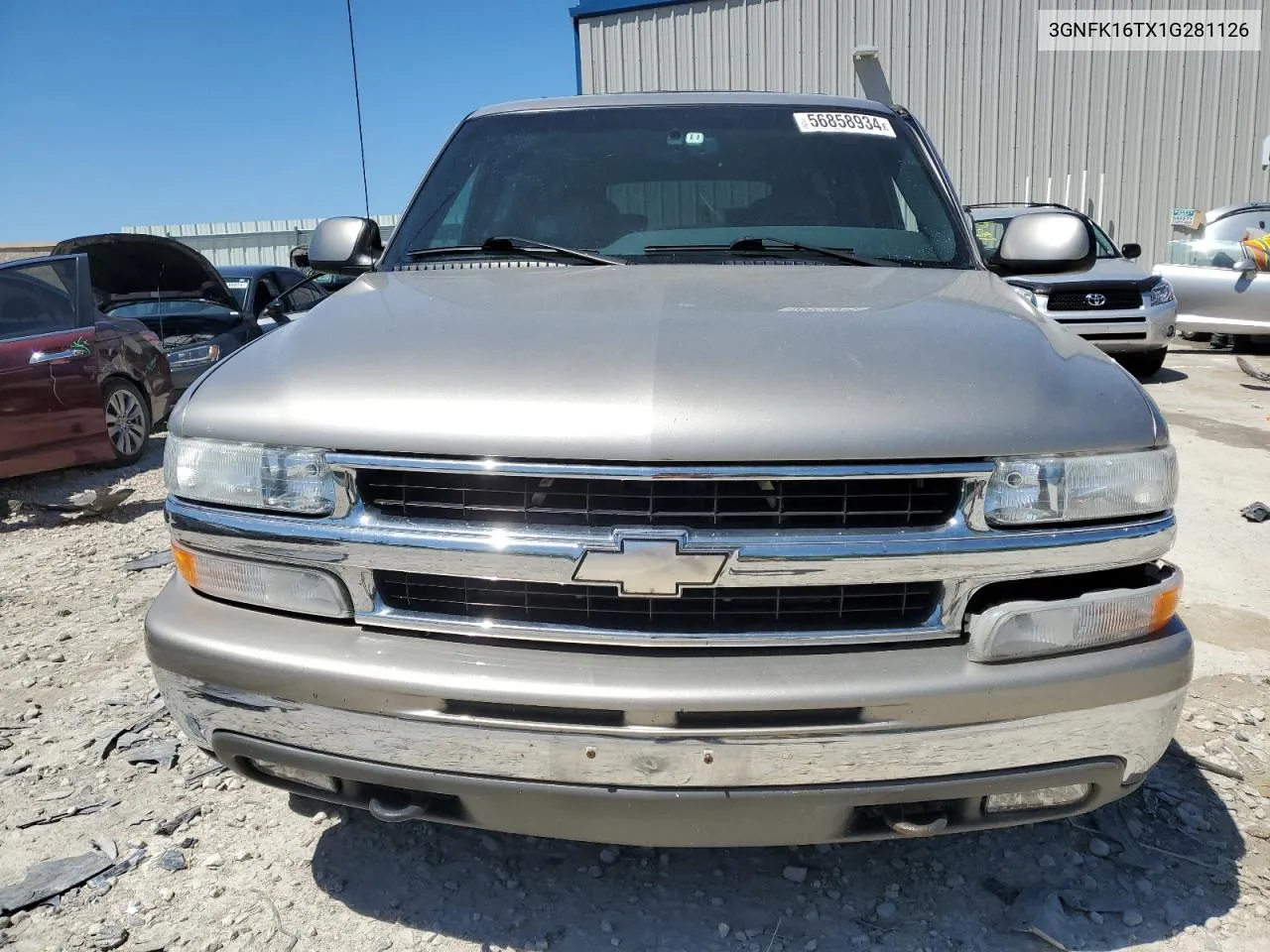 2001 Chevrolet Suburban K1500 VIN: 3GNFK16TX1G281126 Lot: 56858934