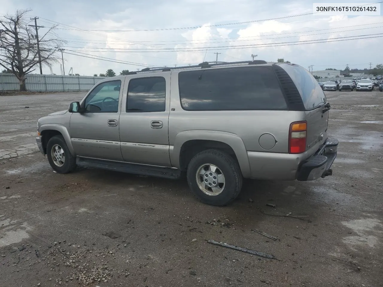 2001 Chevrolet Suburban K1500 VIN: 3GNFK16T51G261432 Lot: 69691124