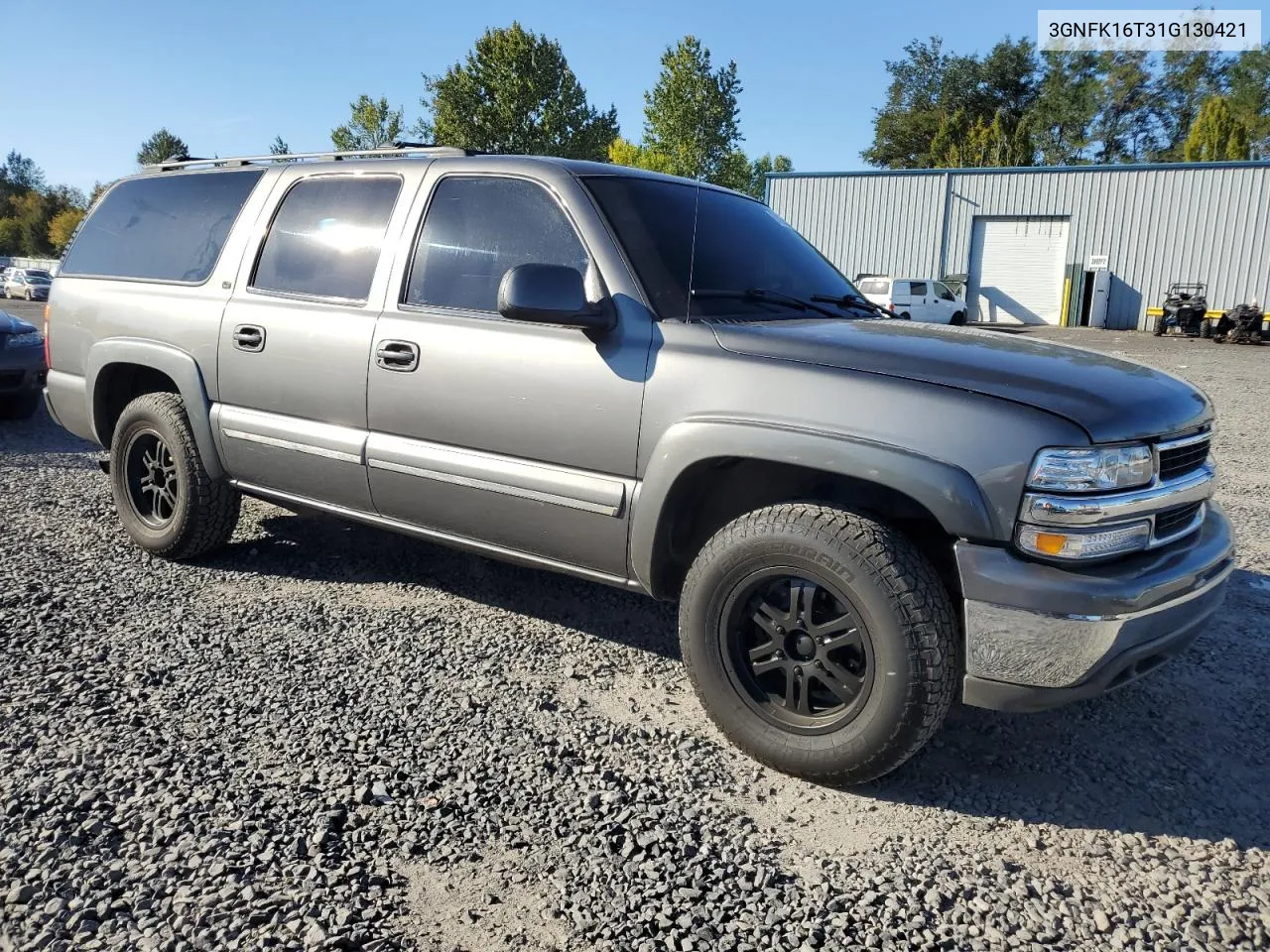 2001 Chevrolet Suburban K1500 VIN: 3GNFK16T31G130421 Lot: 74773084