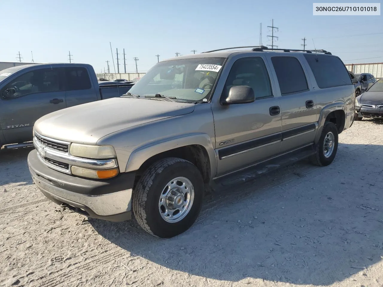 2001 Chevrolet Suburban C2500 VIN: 3GNGC26U71G101018 Lot: 75423554