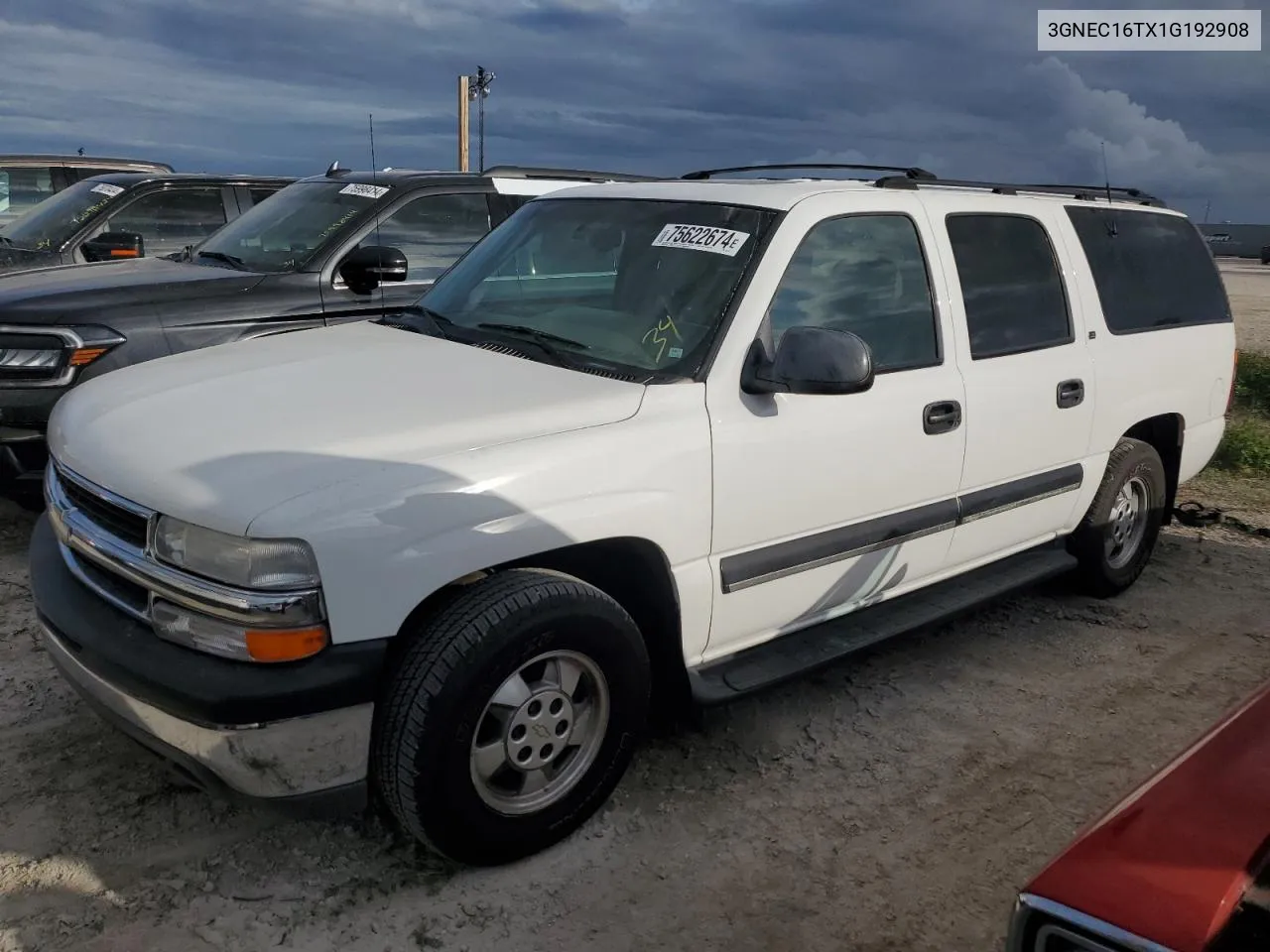 2001 Chevrolet Suburban C1500 VIN: 3GNEC16TX1G192908 Lot: 75622674