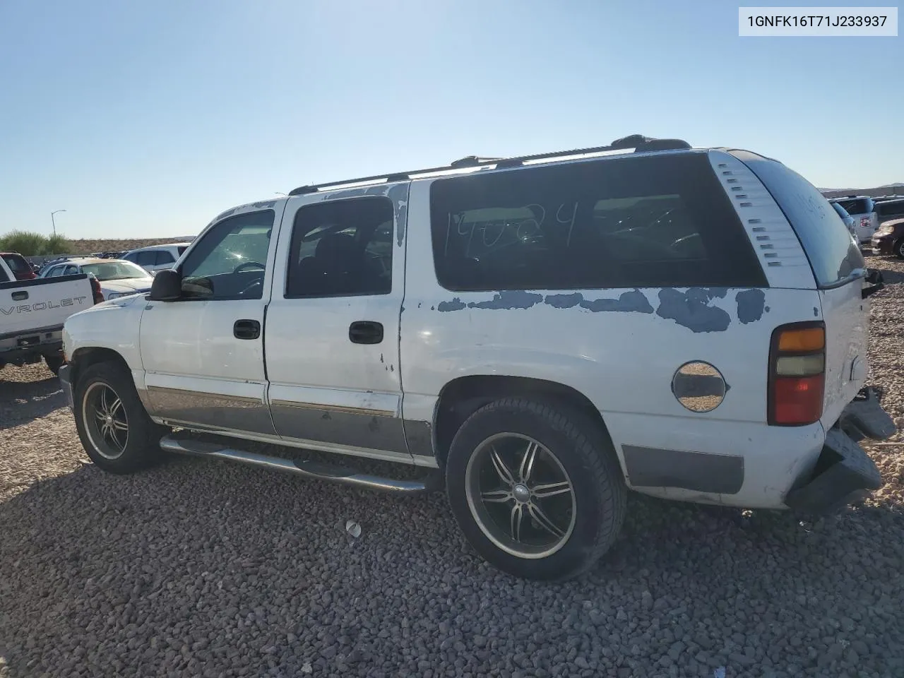 2001 Chevrolet Suburban K1500 VIN: 1GNFK16T71J233937 Lot: 76956504