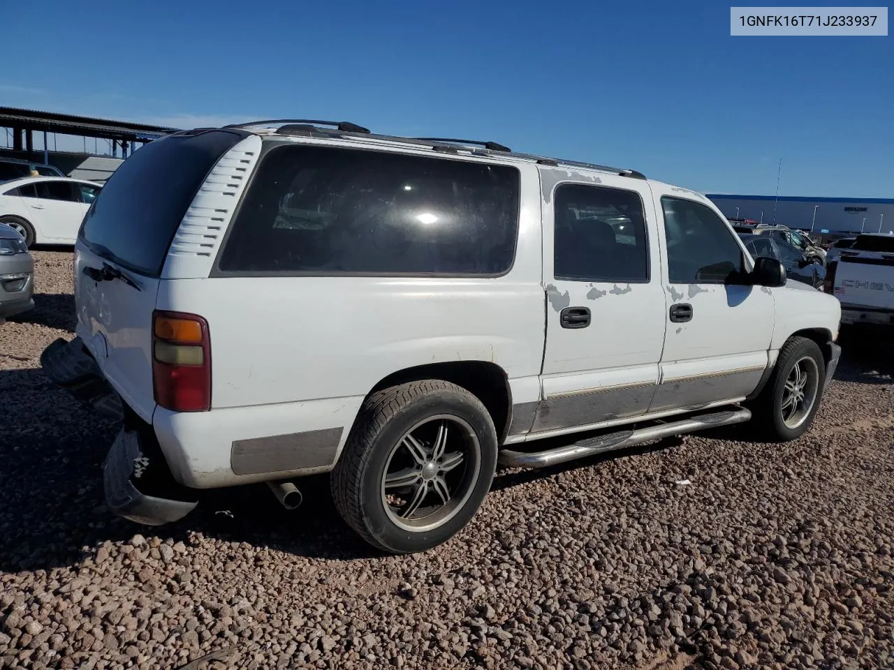 2001 Chevrolet Suburban K1500 VIN: 1GNFK16T71J233937 Lot: 76956504