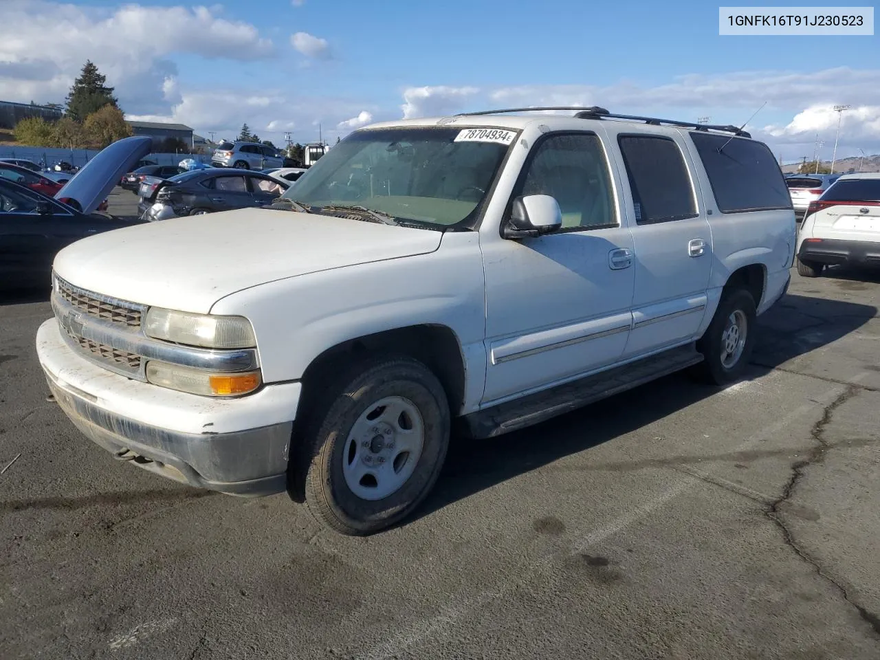 2001 Chevrolet Suburban K1500 VIN: 1GNFK16T91J230523 Lot: 78704934