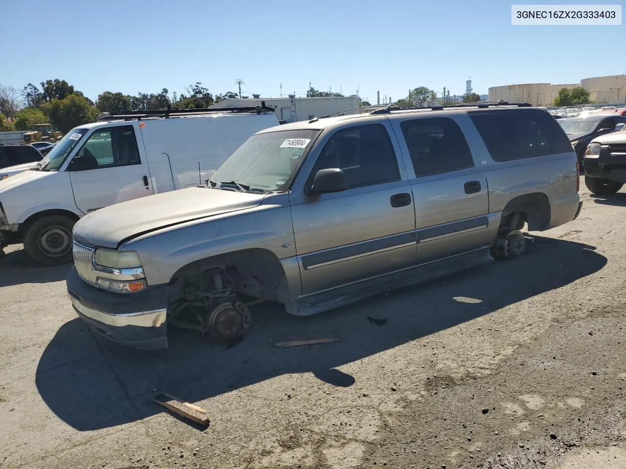 2002 Chevrolet Suburban C1500 VIN: 3GNEC16ZX2G333403 Lot: 71468904