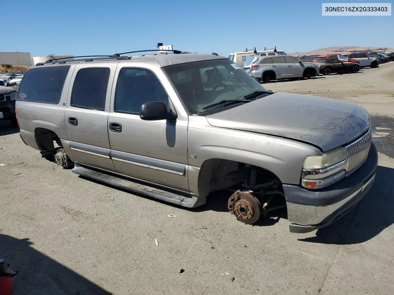 2002 Chevrolet Suburban C1500 VIN: 3GNEC16ZX2G333403 Lot: 71468904