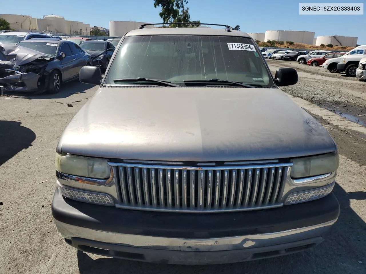 2002 Chevrolet Suburban C1500 VIN: 3GNEC16ZX2G333403 Lot: 71468904