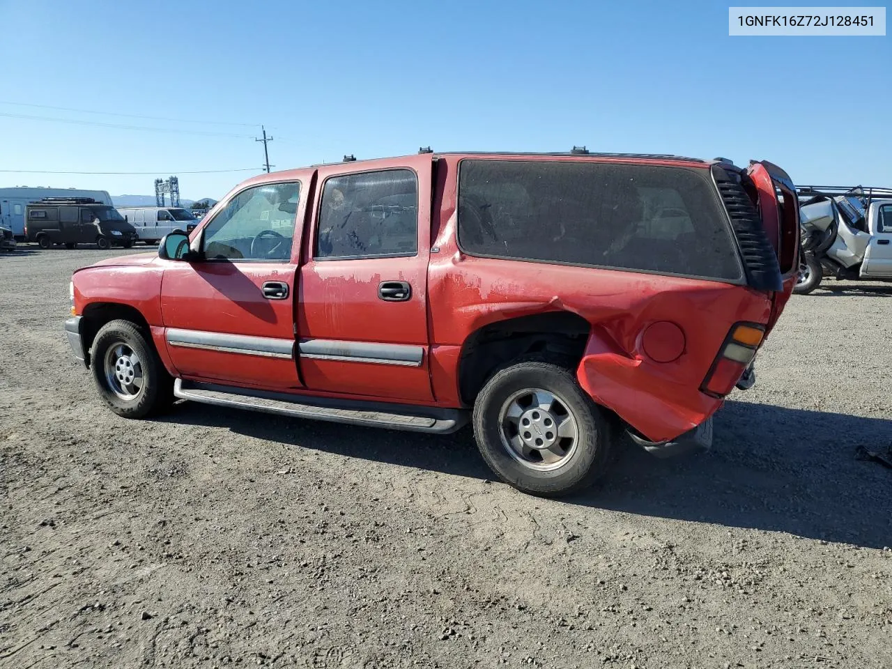 2002 Chevrolet Suburban K1500 VIN: 1GNFK16Z72J128451 Lot: 71586014