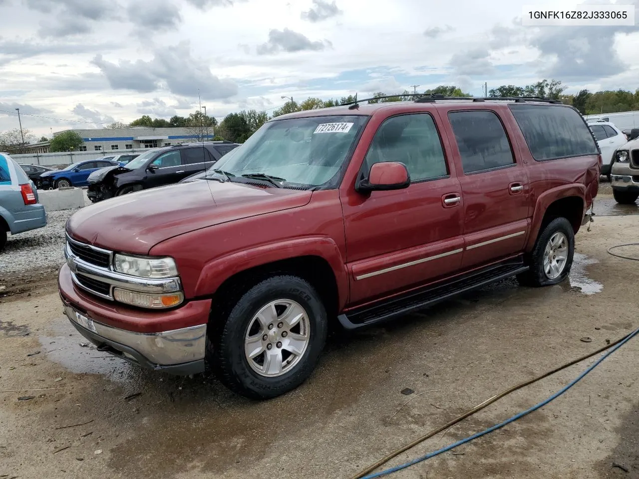 2002 Chevrolet Suburban K1500 VIN: 1GNFK16Z82J333065 Lot: 72726174