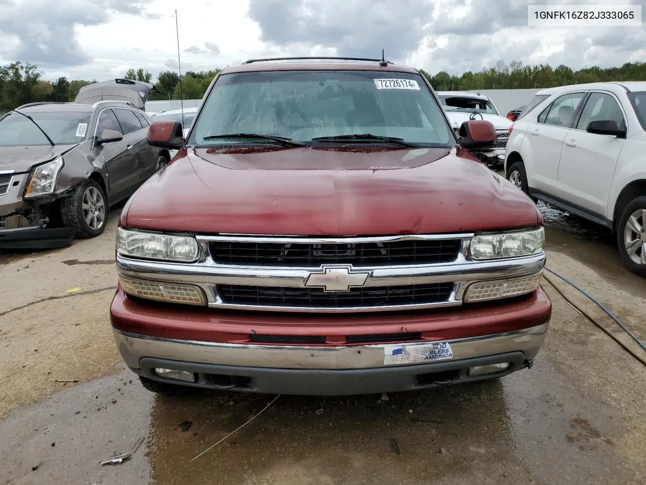 2002 Chevrolet Suburban K1500 VIN: 1GNFK16Z82J333065 Lot: 72726174