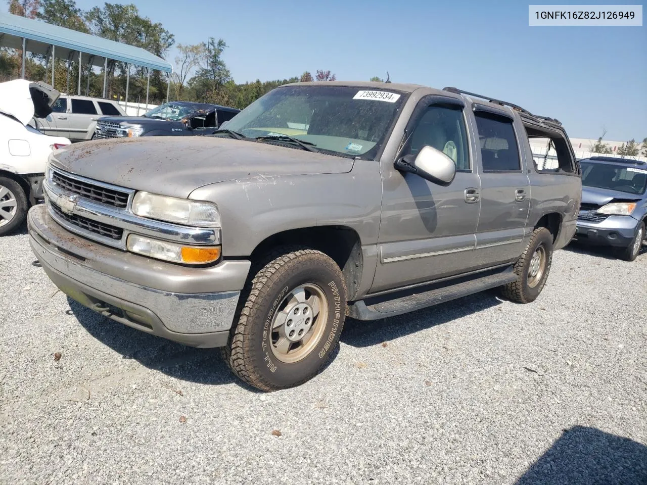 2002 Chevrolet Suburban K1500 VIN: 1GNFK16Z82J126949 Lot: 73992934