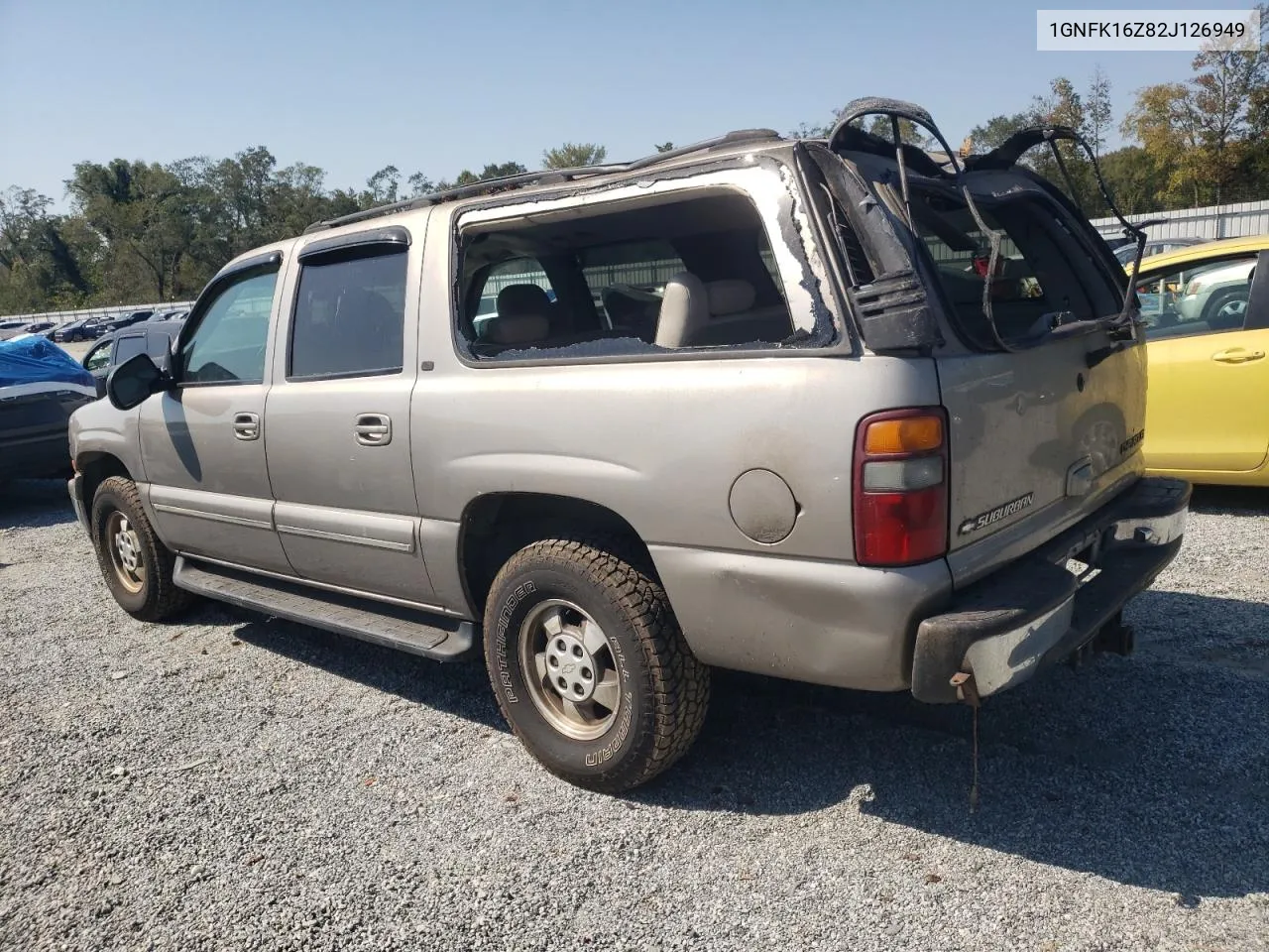 2002 Chevrolet Suburban K1500 VIN: 1GNFK16Z82J126949 Lot: 73992934