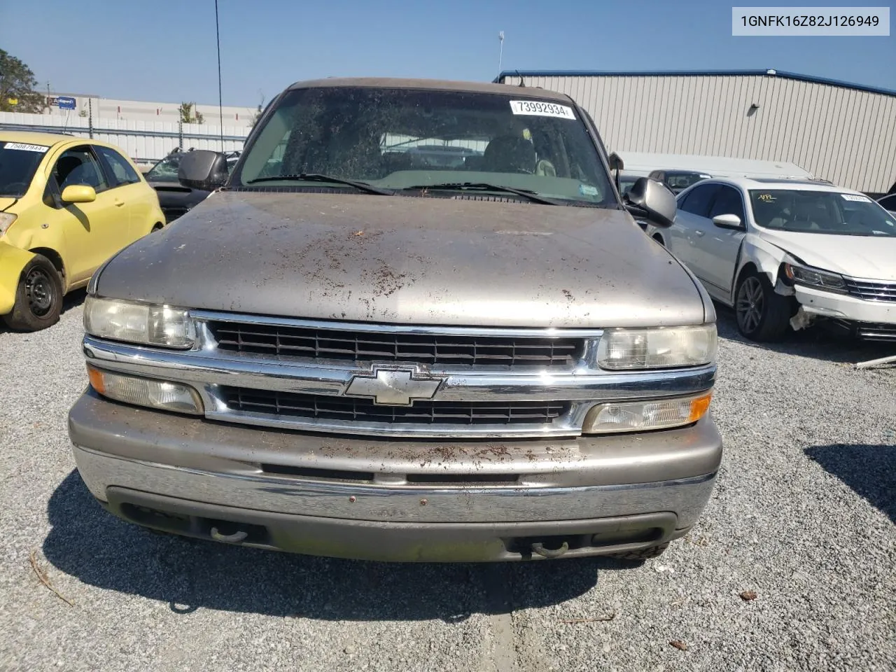 2002 Chevrolet Suburban K1500 VIN: 1GNFK16Z82J126949 Lot: 73992934