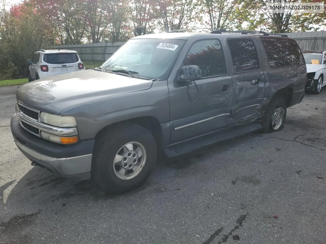 2002 Chevrolet Suburban K1500 VIN: 1GNFK16Z02J309178 Lot: 75254804