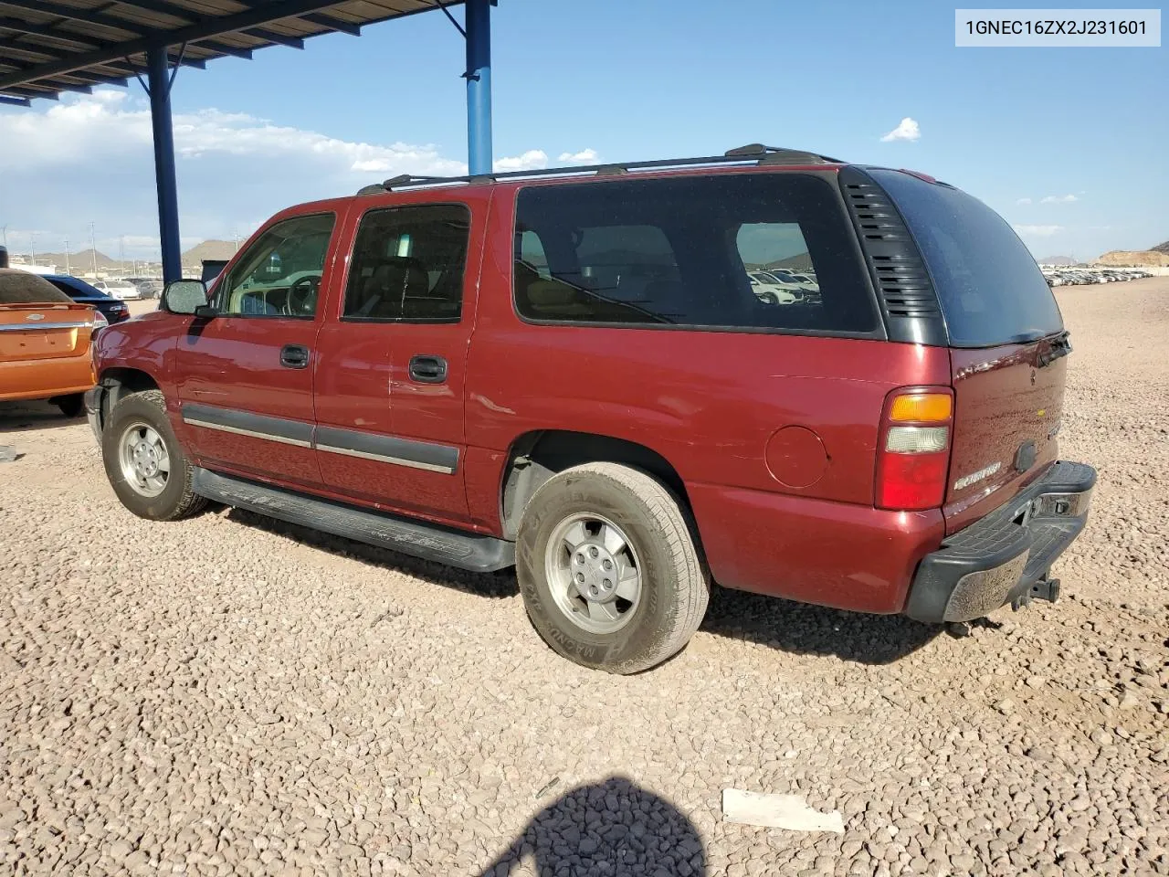 2002 Chevrolet Suburban C1500 VIN: 1GNEC16ZX2J231601 Lot: 75348404