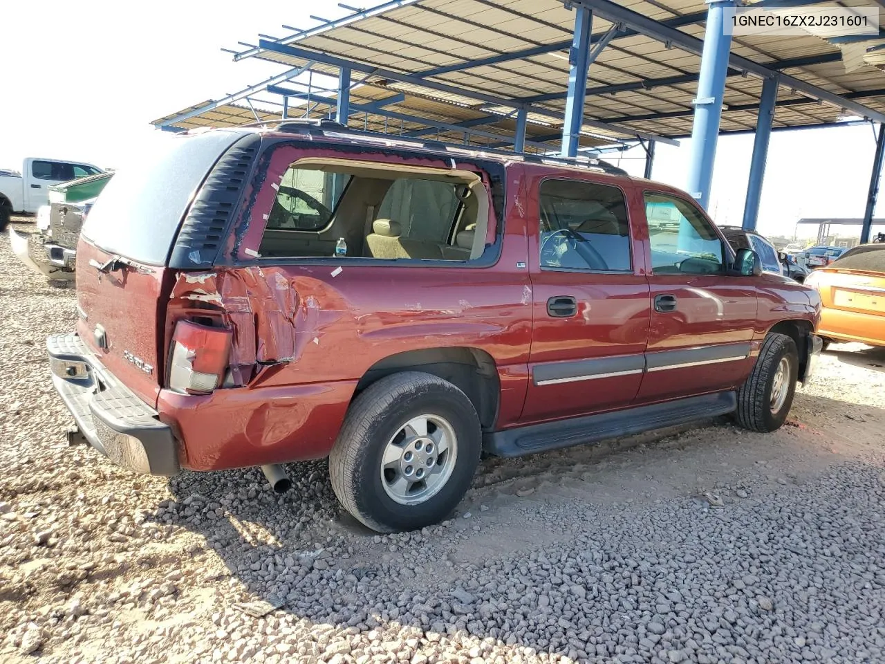 2002 Chevrolet Suburban C1500 VIN: 1GNEC16ZX2J231601 Lot: 75348404