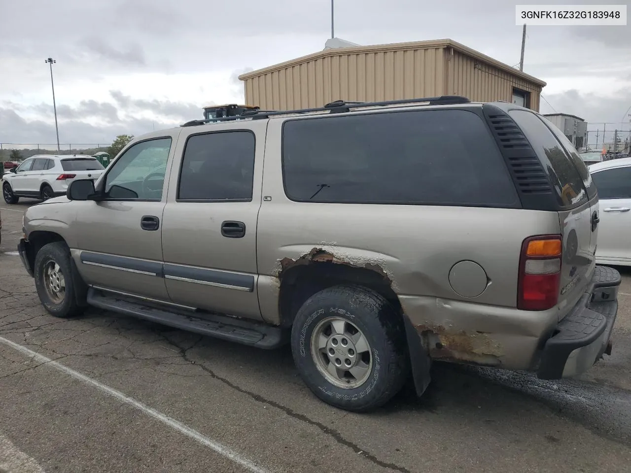 2002 Chevrolet Suburban K1500 VIN: 3GNFK16Z32G183948 Lot: 75594204