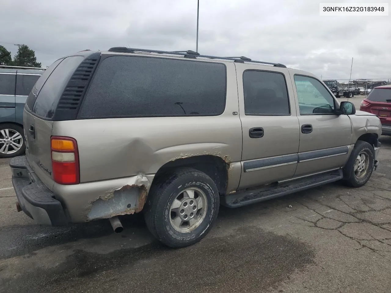 2002 Chevrolet Suburban K1500 VIN: 3GNFK16Z32G183948 Lot: 75594204