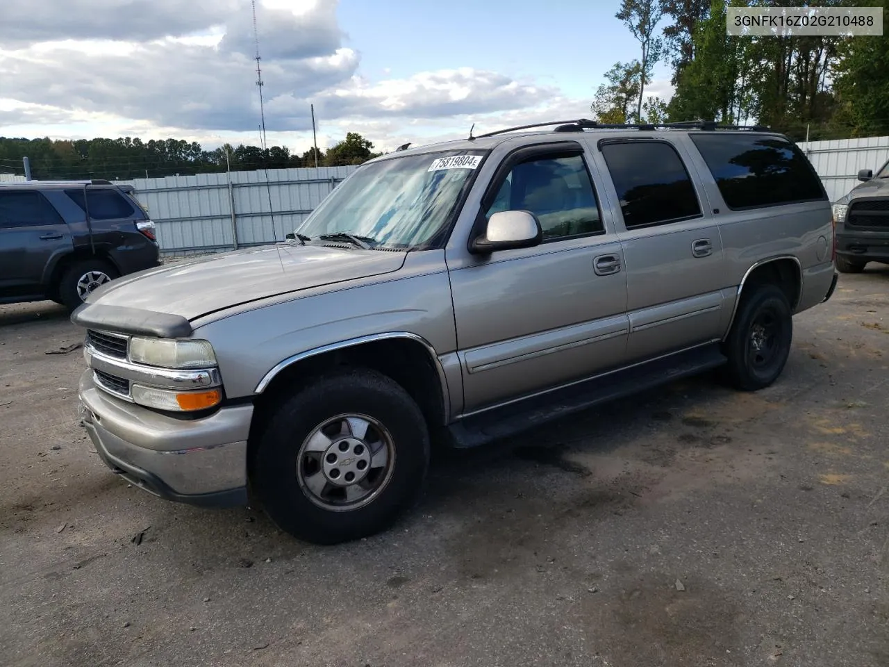 2002 Chevrolet Suburban K1500 VIN: 3GNFK16Z02G210488 Lot: 75819804