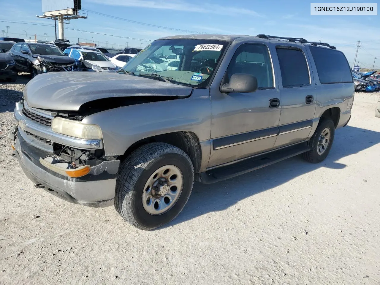 2002 Chevrolet Suburban C1500 VIN: 1GNEC16Z12J190100 Lot: 76622984