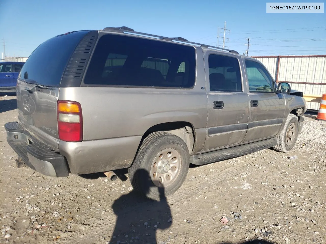 2002 Chevrolet Suburban C1500 VIN: 1GNEC16Z12J190100 Lot: 76622984