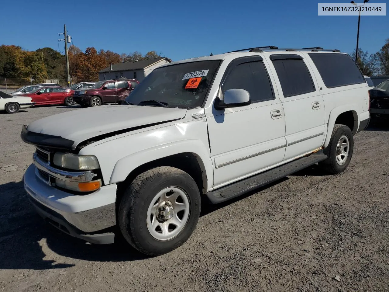 2002 Chevrolet Suburban K1500 VIN: 1GNFK16Z32J210449 Lot: 77373774