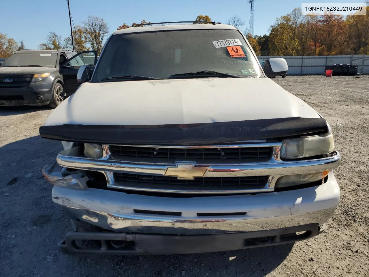 2002 Chevrolet Suburban K1500 VIN: 1GNFK16Z32J210449 Lot: 77373774