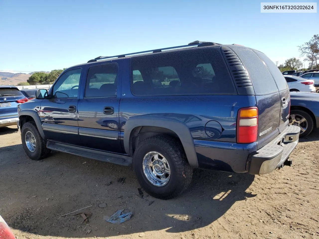 2002 Chevrolet Suburban K1500 VIN: 3GNFK16T32G202624 Lot: 78331974