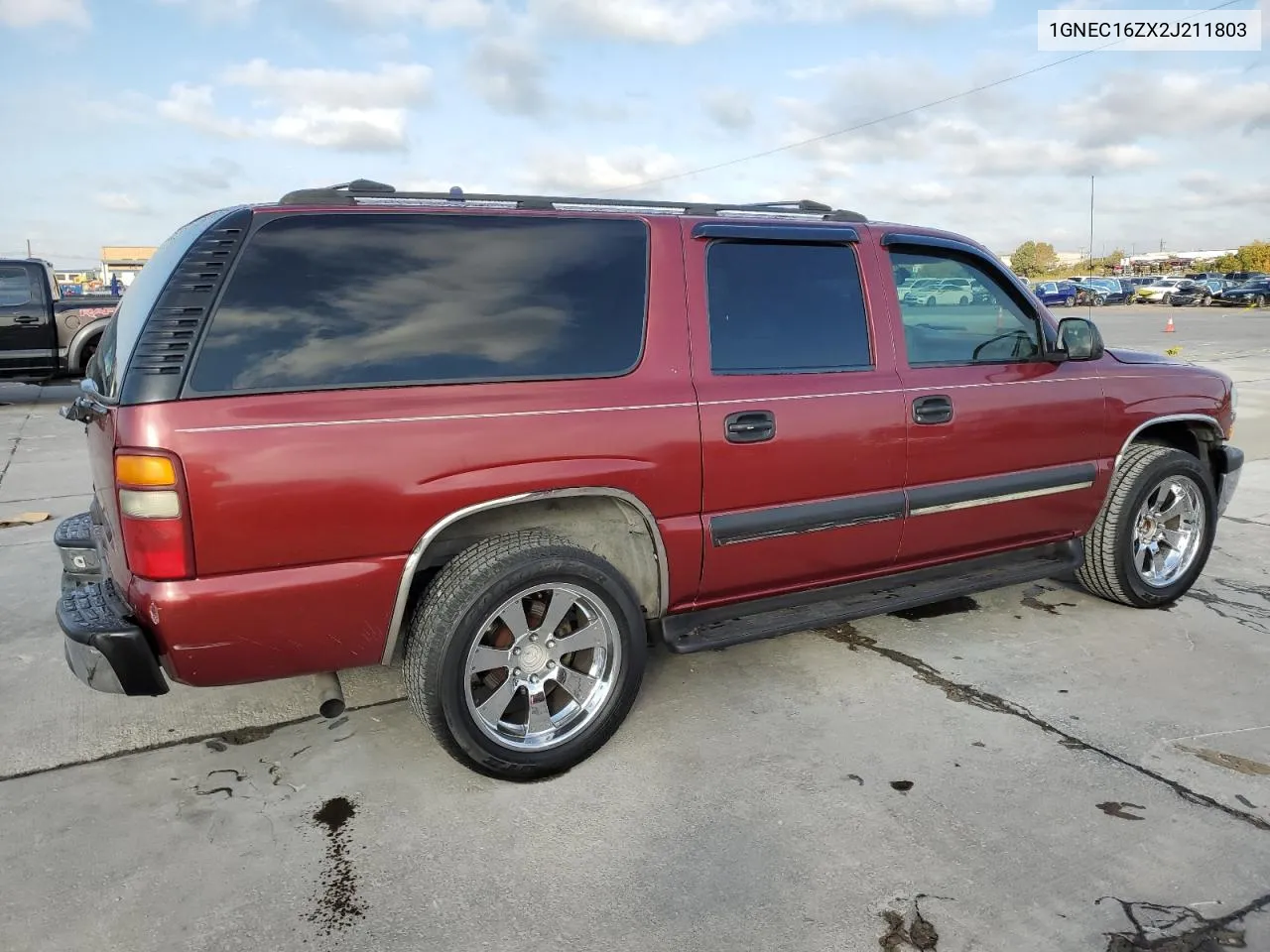 2002 Chevrolet Suburban C1500 VIN: 1GNEC16ZX2J211803 Lot: 78825824