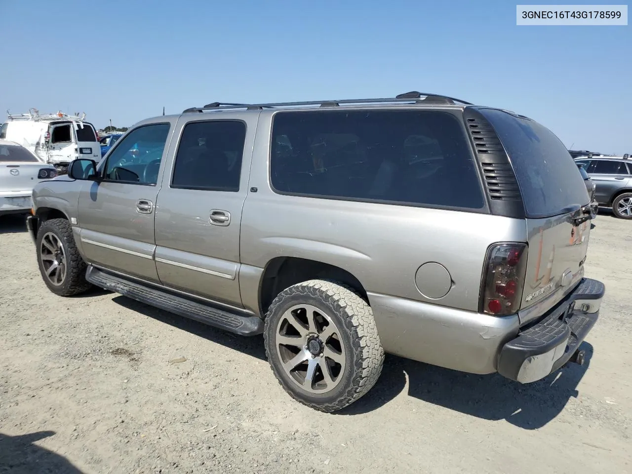 2003 Chevrolet Suburban C1500 VIN: 3GNEC16T43G178599 Lot: 62705424