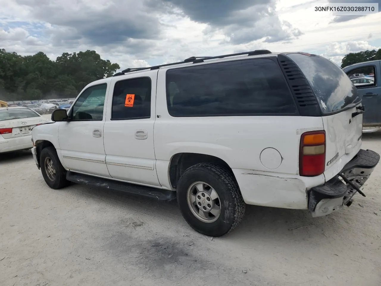 2003 Chevrolet Suburban K1500 VIN: 3GNFK16Z03G288710 Lot: 63752324