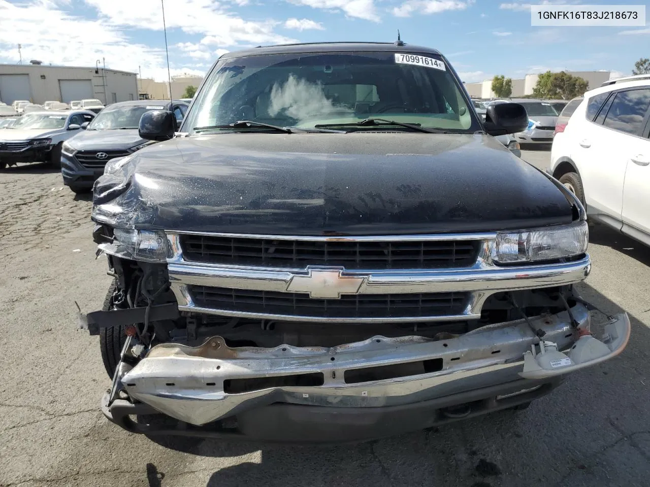 2003 Chevrolet Suburban K1500 VIN: 1GNFK16T83J218673 Lot: 70991614