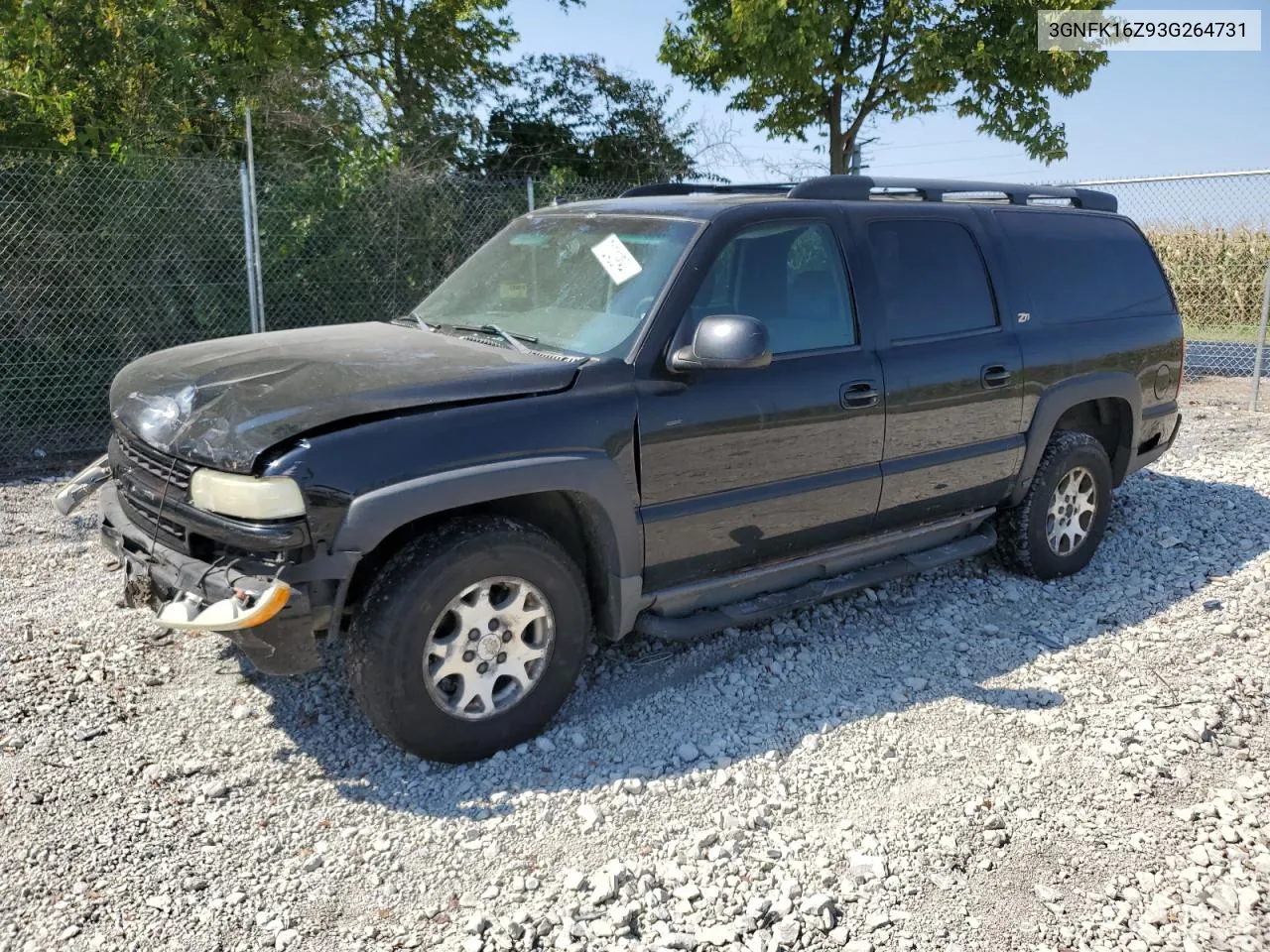 2003 Chevrolet Suburban K1500 VIN: 3GNFK16Z93G264731 Lot: 71243894