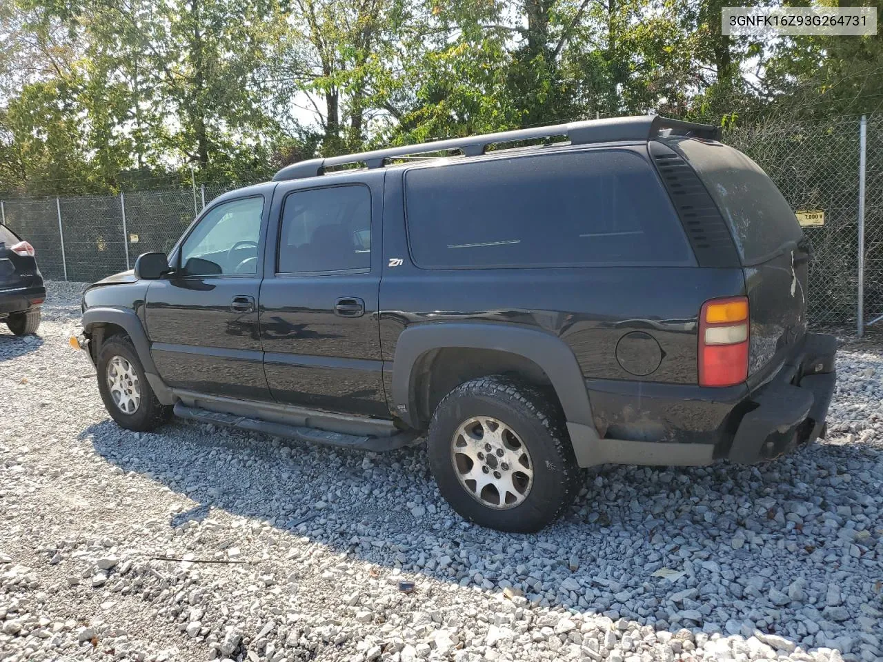 2003 Chevrolet Suburban K1500 VIN: 3GNFK16Z93G264731 Lot: 71243894