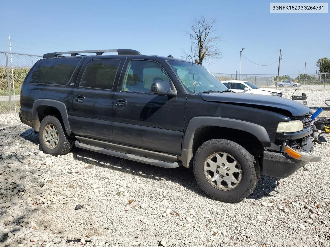 2003 Chevrolet Suburban K1500 VIN: 3GNFK16Z93G264731 Lot: 71243894