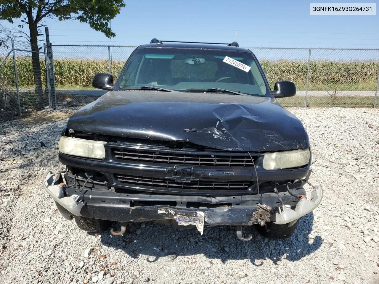 2003 Chevrolet Suburban K1500 VIN: 3GNFK16Z93G264731 Lot: 71243894